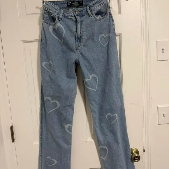 Hollister blue heart  ultra high-rise dad jean Size 26 - Picture 4 of 4